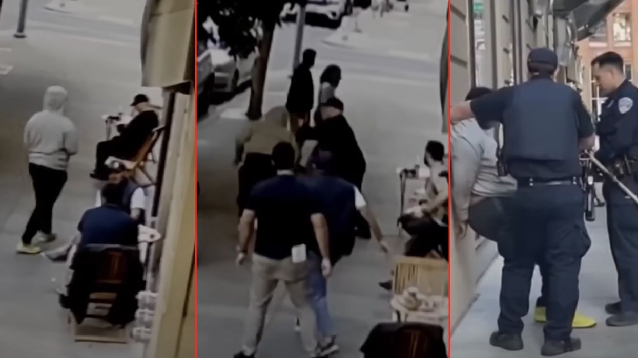 Video shows San Francisco residents tackle and hold down thief who tried to steal laptop from woman at cafe