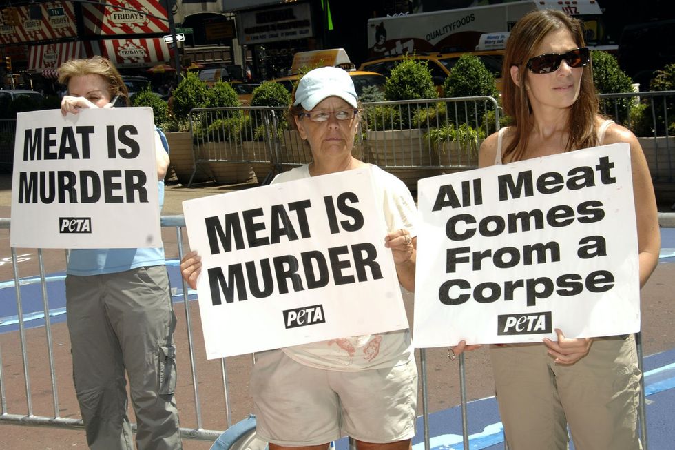 PETA calls on people to 'stop having sex with meat-eating men' after study shows vegan gap: 'Please, don't give a f***'