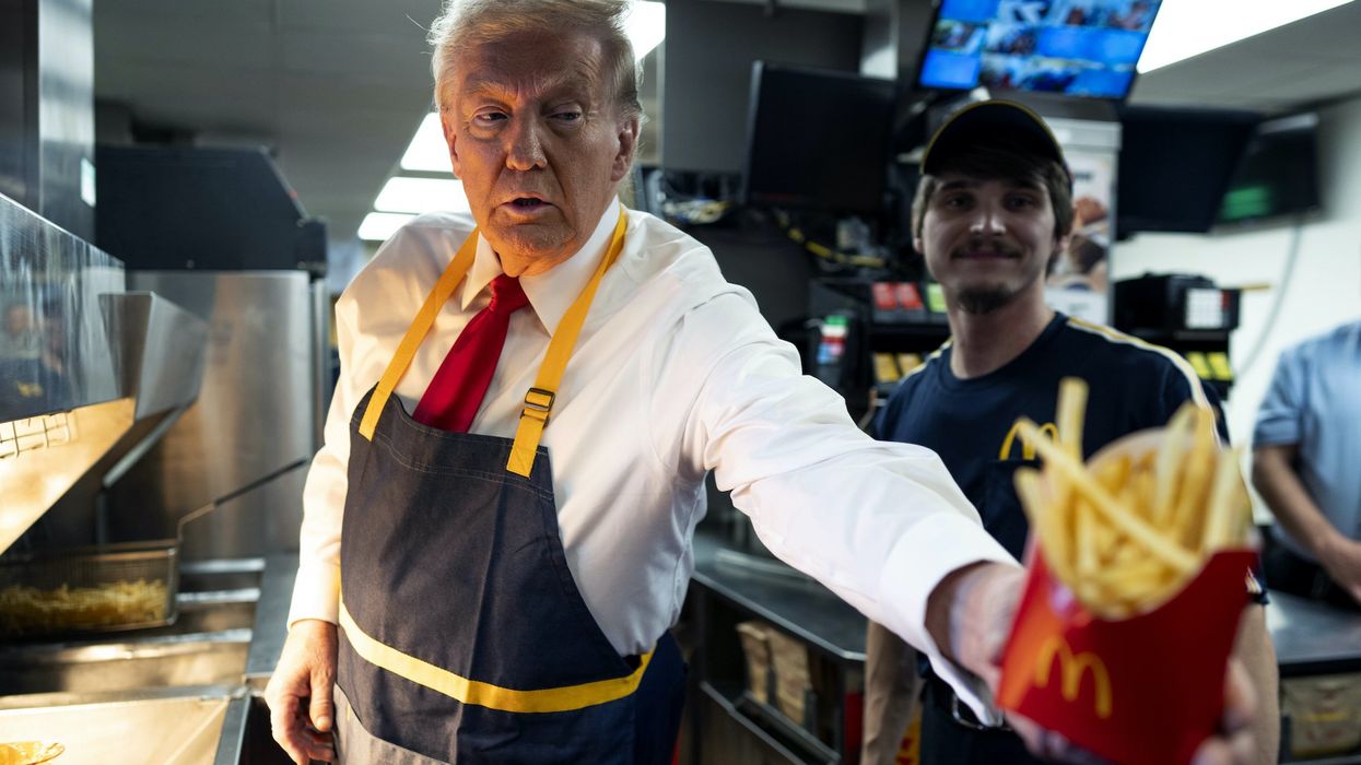 Trump's French fry photo op was a hit with a surprising demographic, according to Newsweek poll