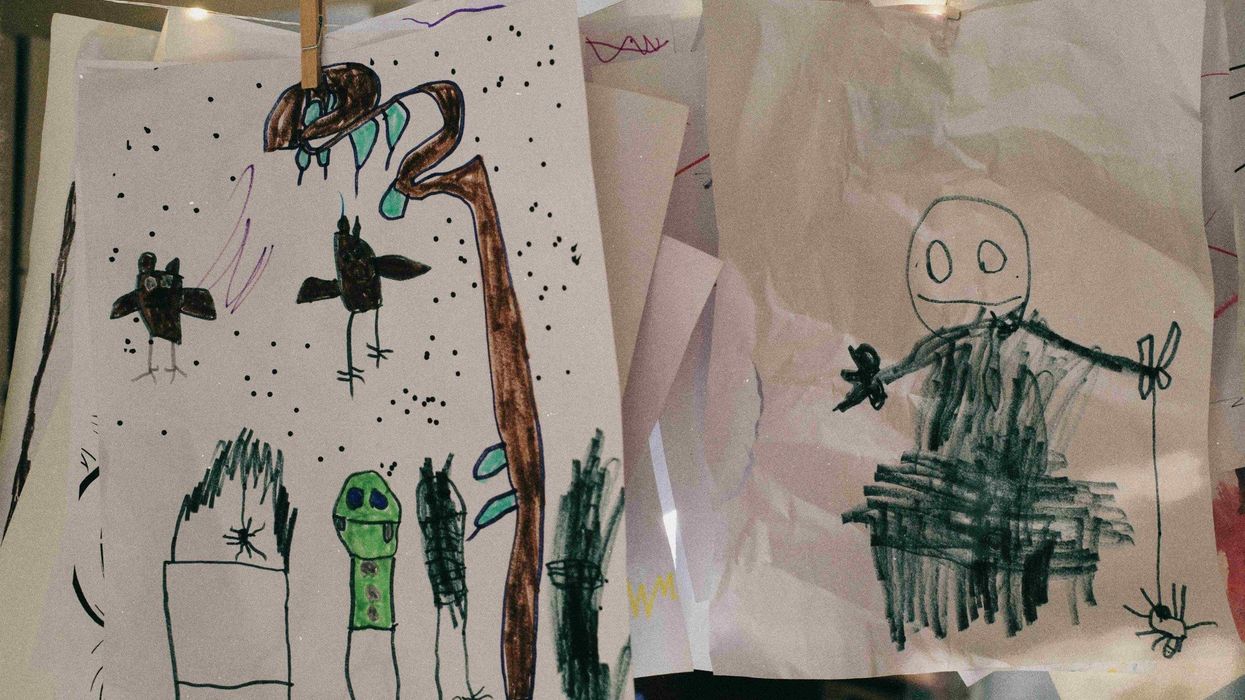 Kids can't draw scary faces