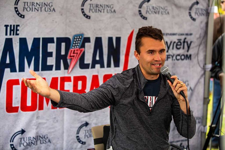 WHITE CHRISTIAN AMERICA STILL OBSESSED WITH DISGUSTING FAR-RIGHT LIAR AND CONSPIRACY THEORIST CHARLIE KIRK 🤮✝️