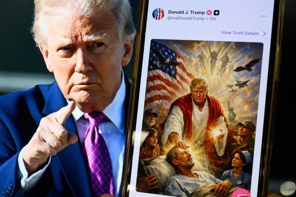 'Only the fake news could come up with that one': Trump deletes post of image that angered many Christians