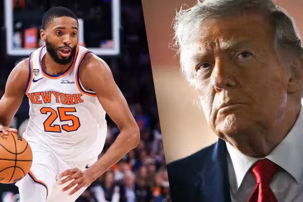 Trump jinxes NY Knicks? Fans blame president after Bridges ‘disappears’ in Game 3 of finals.