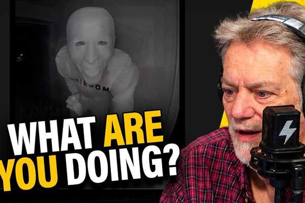 'OK, that’s spooky’: Biden-masked stranger creeps up to Texas family’s door and eats a banana
