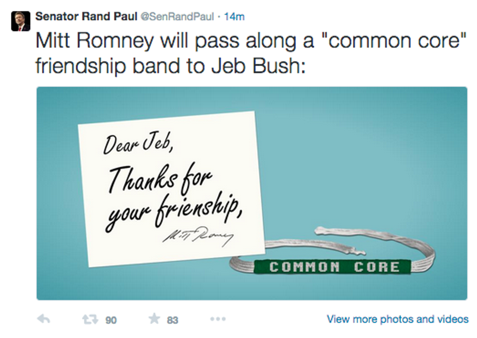 Take a Close Look at This Rand Paul Tweet Calling Out Mitt Romney & Jeb Bush — Do You See the Error?