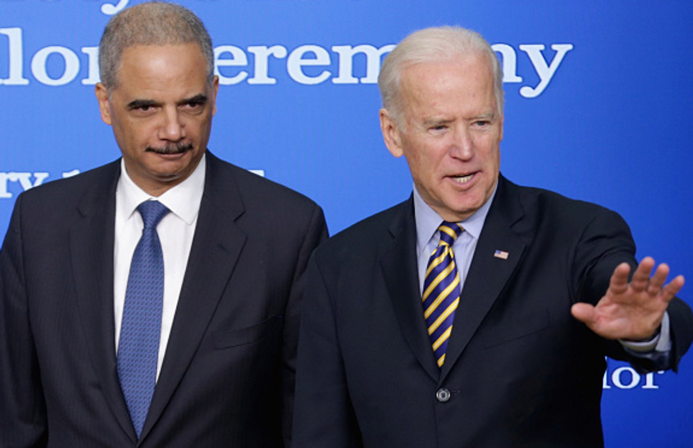 Joe Biden Praises Eric Holder as 'One of the Finest Attorney Generals We Have Had