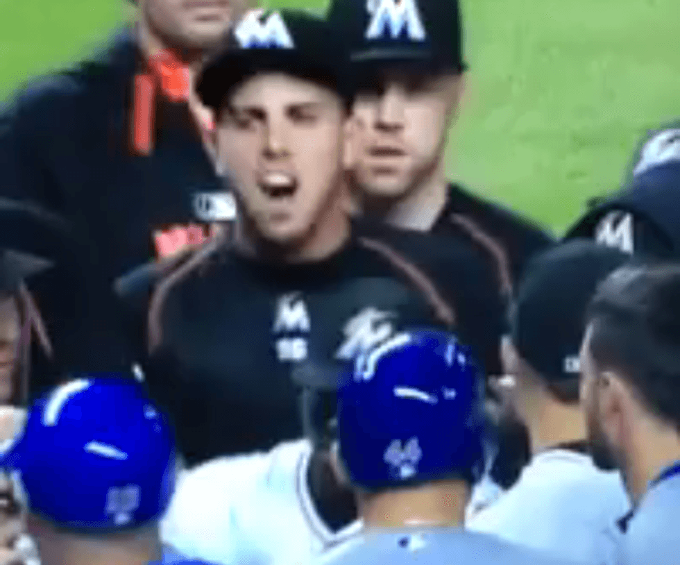 Video: Confrontation Causes the Benches to Clear Before Marlins Beat Cubs 7-3