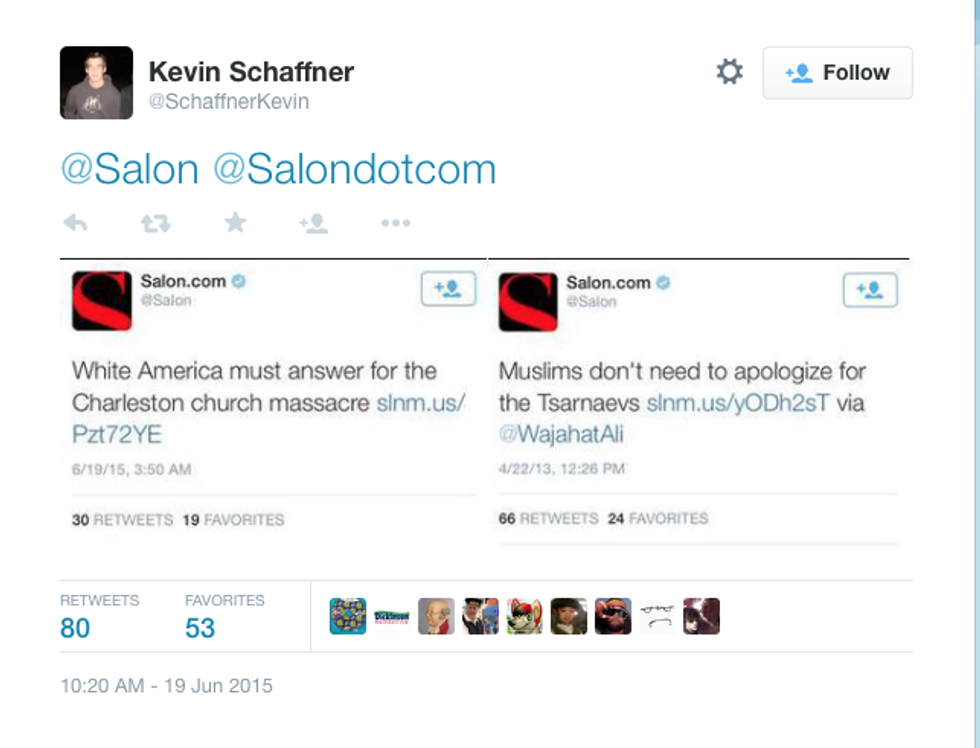 Two Salon headlines, side-by-side, are causing quite a stir on social media