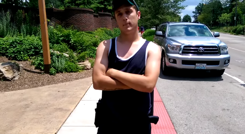 Pay Attention to How Man Responds When Total Stranger Accosts Him for Carrying a Gun