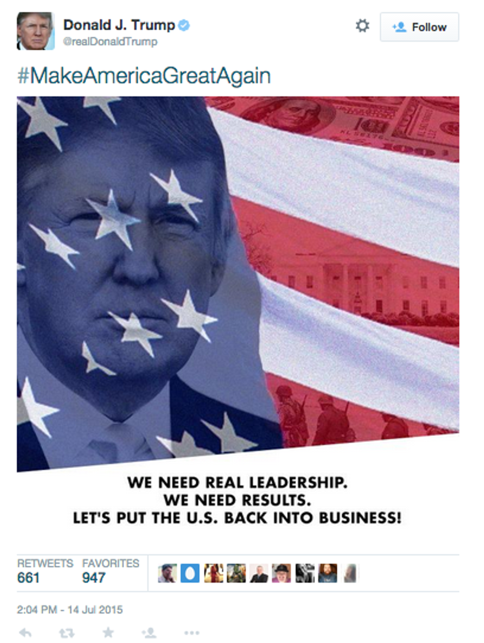 After Trump Campaign Tweeted Image, an Observation Was Made That Forced It to Be Immediately Deleted