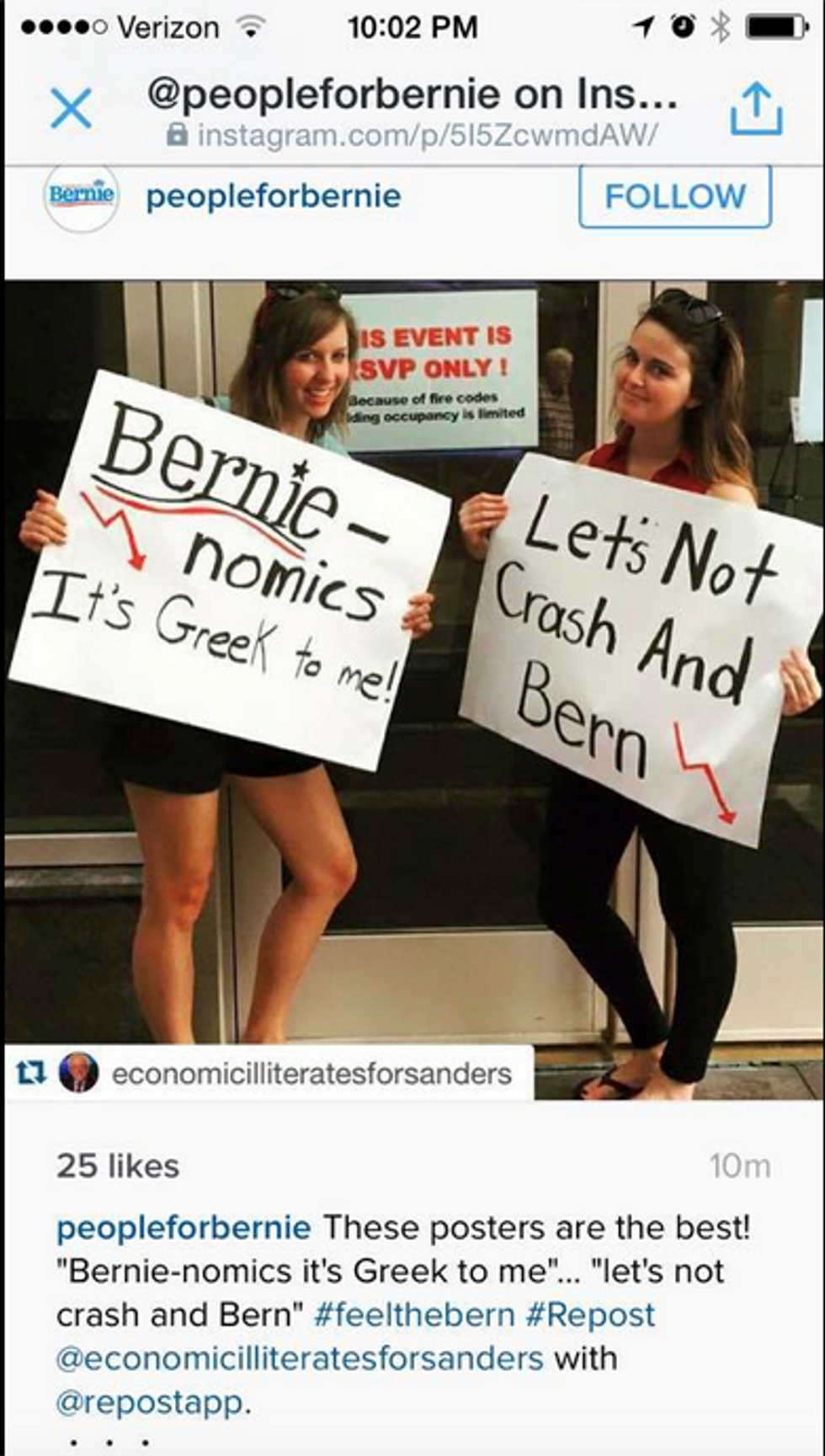 Oops: See the Photo of Two Girls a Bernie Sanders Activist Group Wishes They Wouldn't Have Promoted