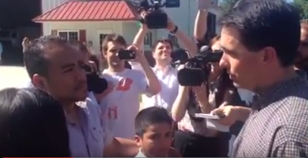 Watch Scott Walker's Blunt Response After Being Confronted by Illegal Immigrant: 'We're a Nation of Laws