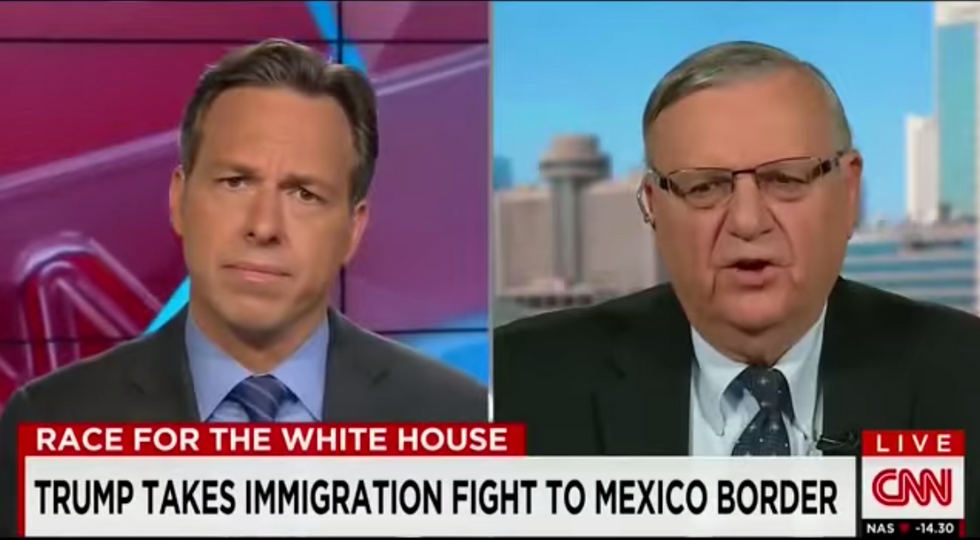 Things Get Tense, Awkward When CNN's Jake Tapper Confronts Sheriff Joe Arpaio on 'Preposterous' Obama Claim