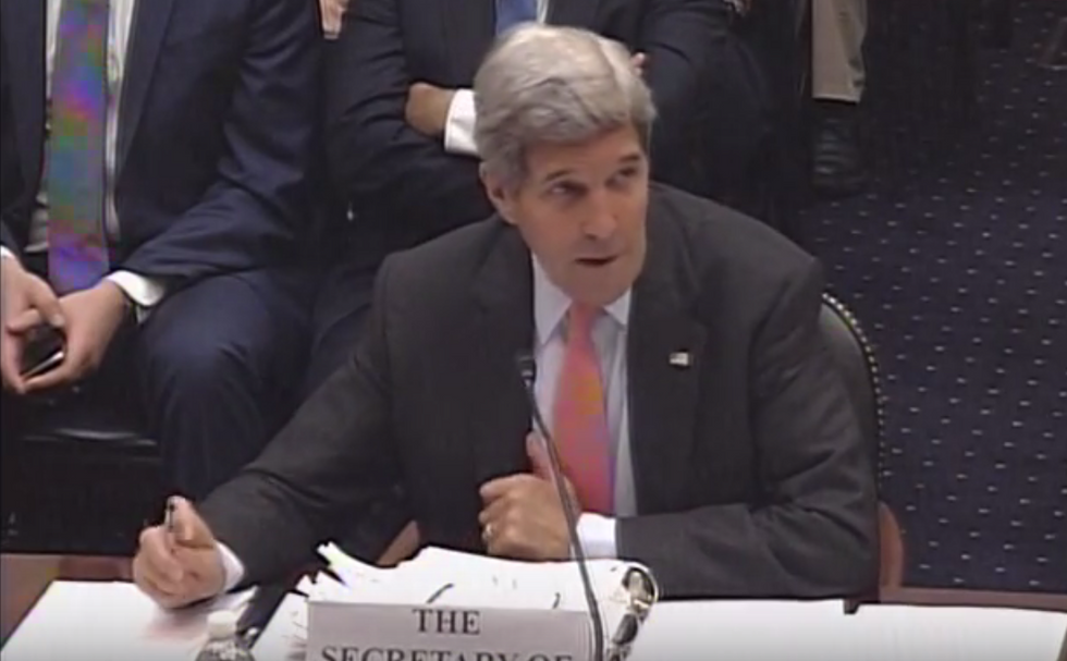 Listen to John Kerry's Response When Democrat Asks If He'll 'Follow the Law' Should Congress Override Veto to Kill Iran Deal