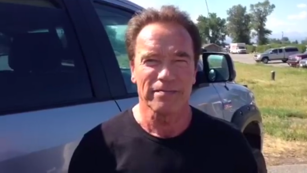 Arnold Schwarzenegger Hits GOP Candidates With Tough Question in Facebook Video — but the Best Part Is the Photo He Posted in Comments
