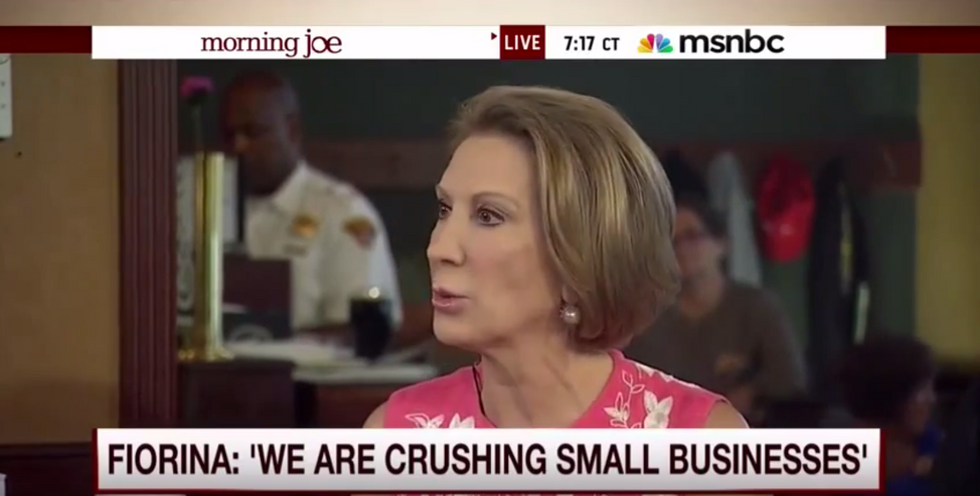Liberal MSNBC Co-Host Admits Carly Fiorina 'Inspires' Her — and the GOP Candidate Even Gets Applause for This Line