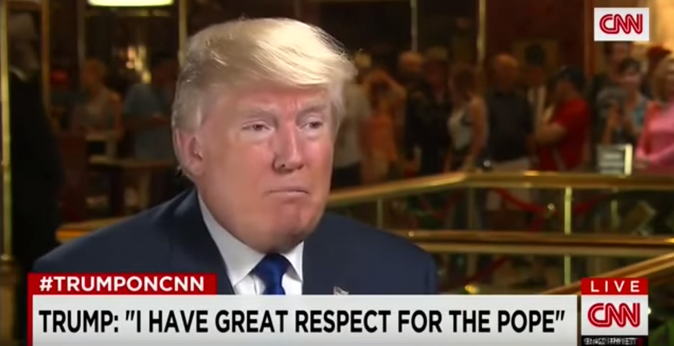 CNN Host Didn’t See This Donald Trump Answer Coming: ’I’m Gonna Have to Scare the Pope’