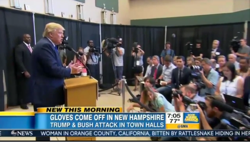 Just Watch How Donald Trump Reacts When Reporter Yells at Him for Using 'Offensive' Term During Presser