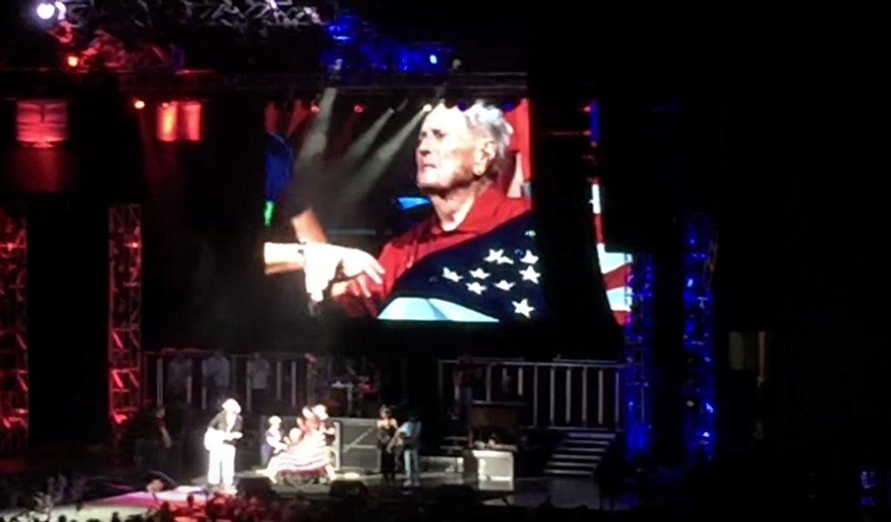 Toby Keith Brings 93-Year-Old Veteran on Stage for 'Amazing' Patriotic Encore — Watch the Star's Reaction When the 'American Hero' Speaks