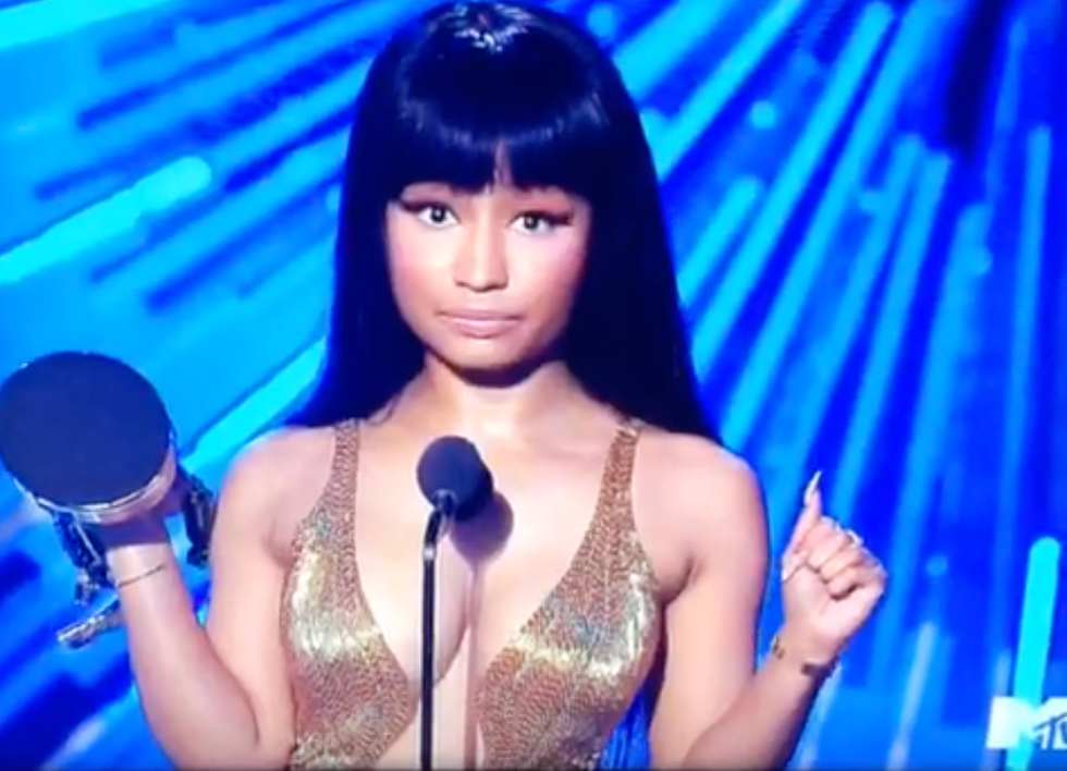 Rapper Nicki Minaj Gives Very Unexpected Shoutout After Winning Award for Sexually Explicit 'Anaconda' Music Video