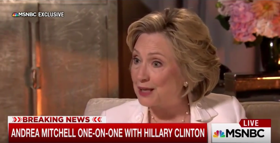 Watch the Moment MSNBC Anchor Confronts Hillary Over Email Scandal Claim: 'I Don't Think There's Any Precedent
