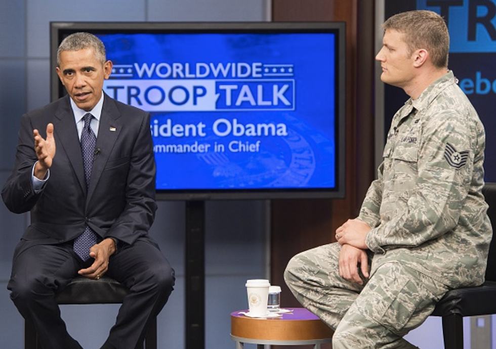 Obama Attacks Congress Over Sequester Cuts at Military Town Hall Meeting  