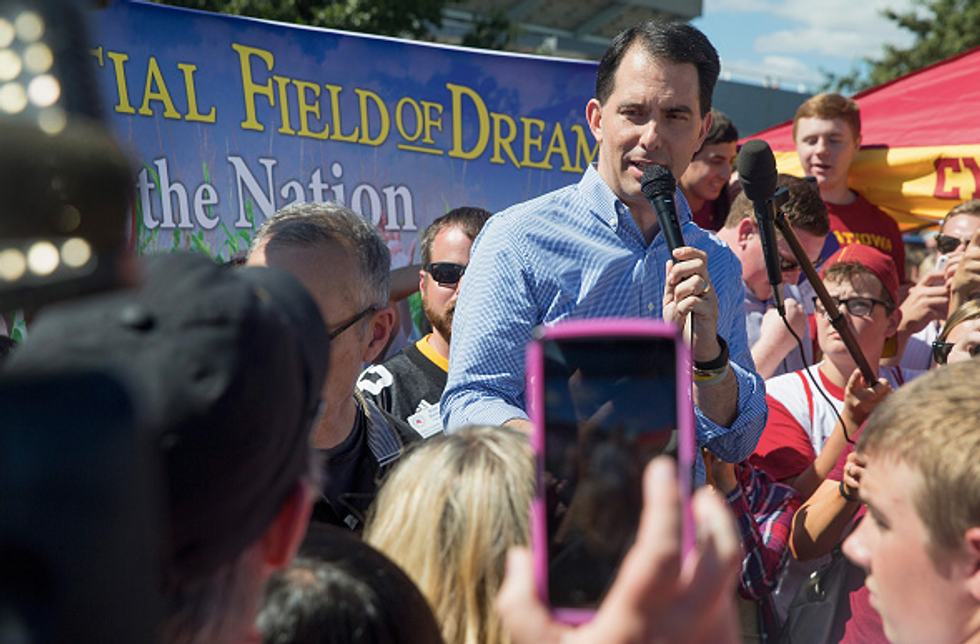 Scott Walker Invokes FDR and Reagan in New Fight with Unions