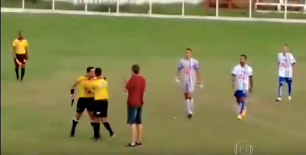After Allegedly Being Kicked and Slapped by Players, Referee Rushes Off the Field — and Returns With a Gun