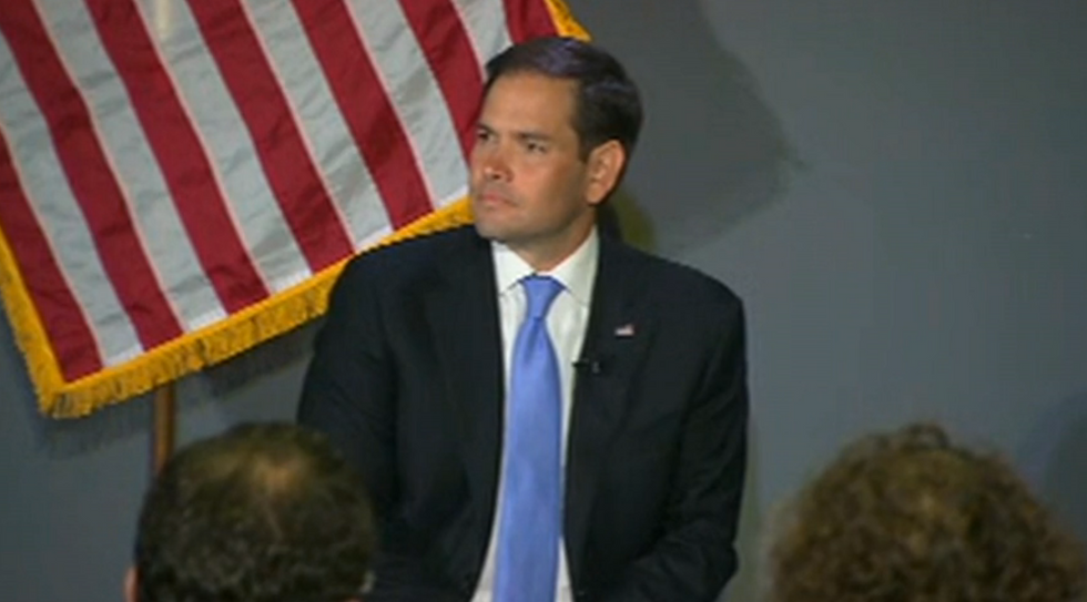 See How Marco Rubio Reacts When Man Disrupts Event With Allegations of Adultery and 'Multibillion Dollar Wire Fraud