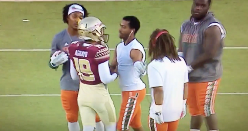 Things Got a Little Heated Between Players Before Florida State's Football Game Even Began