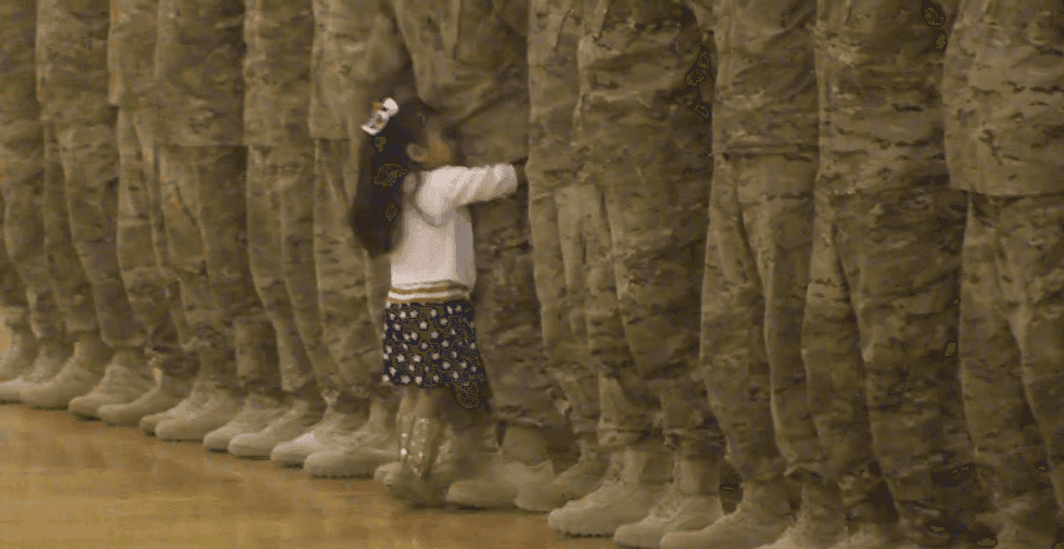 Watch the Adorable Reunion Between a Soldier and His Two-Year-Old Daughter
