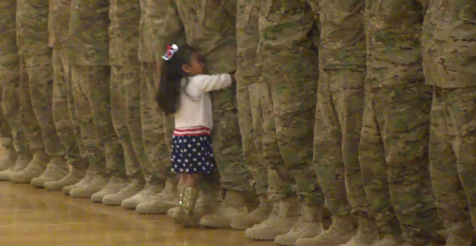 Watch the Adorable Reunion Between a Soldier and His Two-Year-Old Daughter