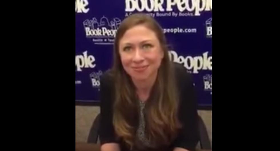 WATCH: Chelsea Clinton Caught Off Guard as Man Confronts Her With Series of Cringe-Inducing Questions About Her Parents