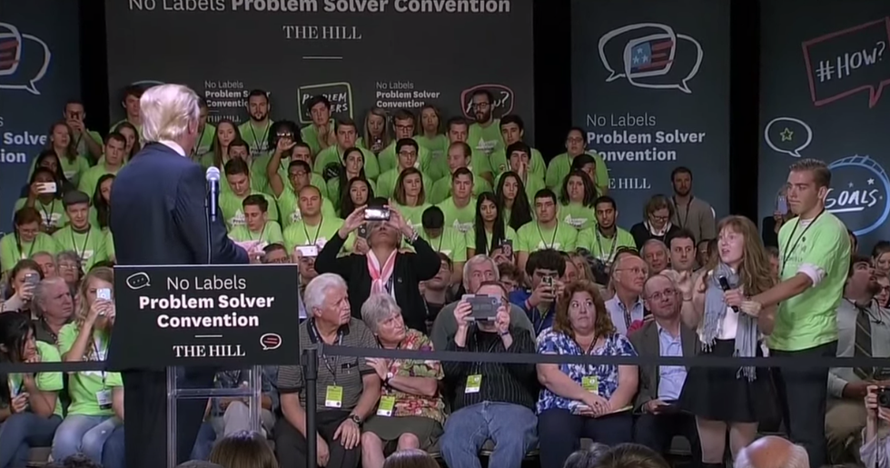 Someone Did Some Research on Audience Member Who Confronted Trump on Women's Rights — Then She Seemingly Deleted Her Twitter Account