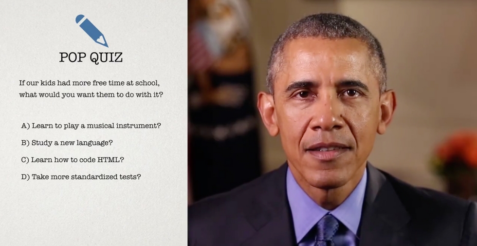 Obama Admits Gov't Shares Blame for Too Much Standardized Testing — Here’s What He Wants to Do About It