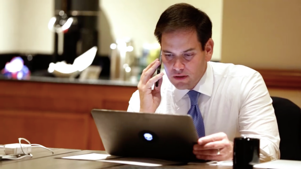 Marco Rubio Eyes Cruz, Carson and Bush in debate prep video — but it's not what you think