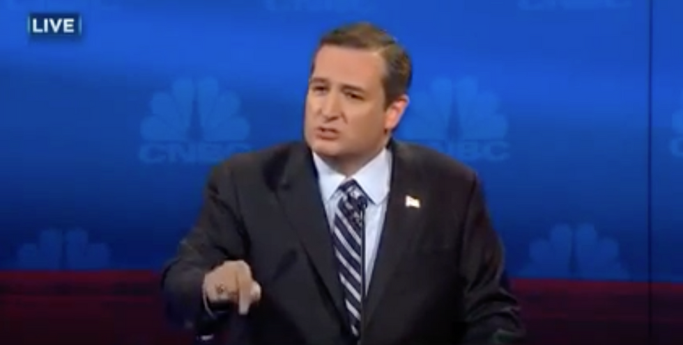 Ted Cruz Unexpectedly Goes Off on CNBC Debate Moderator Over Phrasing of Question: 'I'm Not Finished Yet