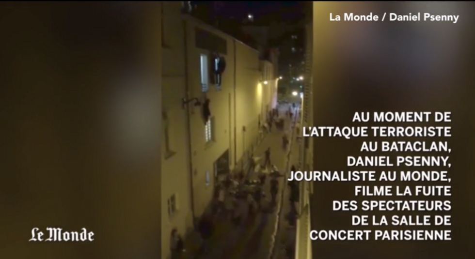 Woman Dramatically Clings to Window Ledge While Escaping Paris Gunmen: 'Help, I'm Pregnant!