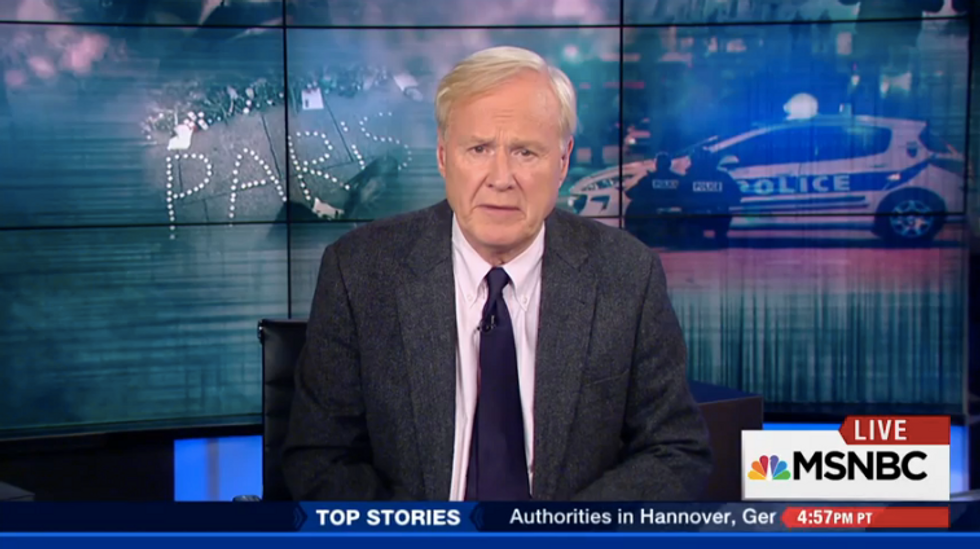 Chris Matthews Briefly Breaks With Left, Highlights Two Numbers on Syrian Refugee Crisis That 'Don't Make Sense