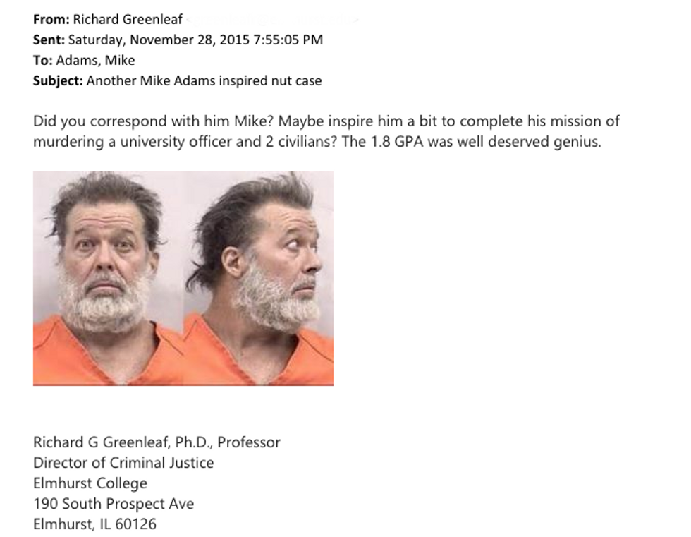 One Day After Planned Parenthood Shooting, Venerable Pro-Life Professor Received This 'Inexcusable' Email From a Fellow Educator