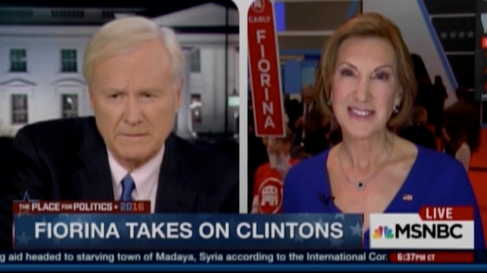 Watch How Tense and Awkward Things Get When MSNBC’s Chris Matthews Asks Carly Fiorinia If Bill and Hillary Clinton Have a ‘Real Marriage’