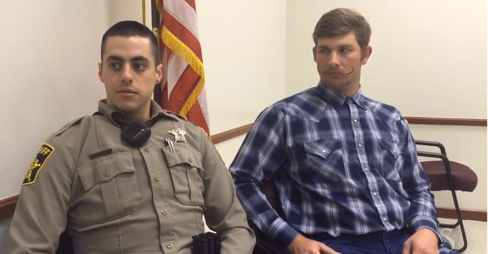 When He Sees Officer's Life in Serious Danger, He Pulls Over and His Marine Instincts Kick In — and Suspect Is Completely Unprepared