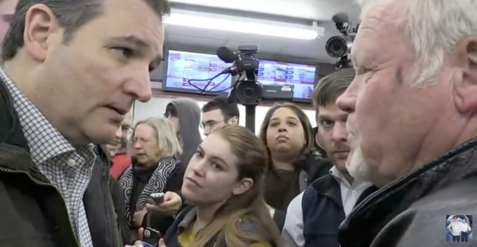Ted Cruz Is Confronted by Angry Iowa Farmer Over Ethanol Subsidies — Listen to What the Man Is Saying Just 7 Minutes Later