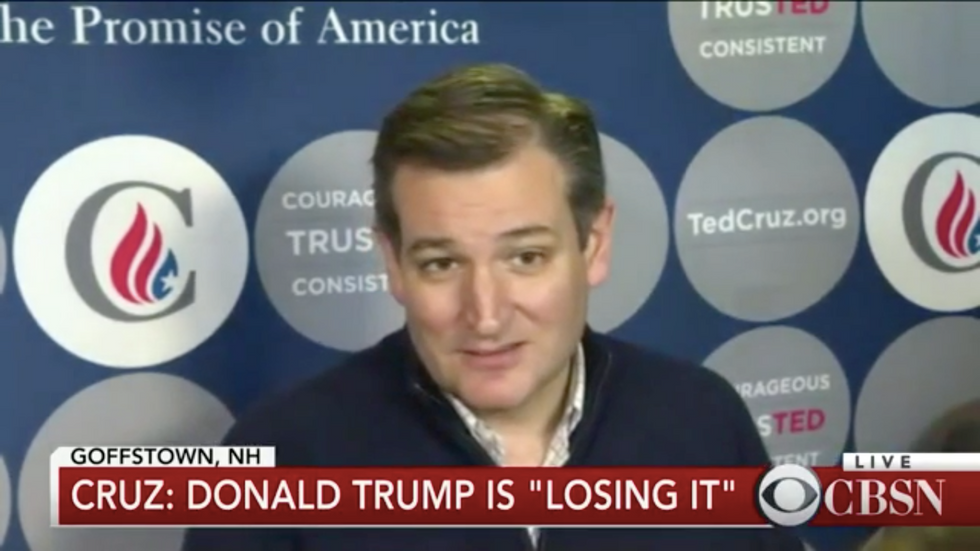He's Losing It': Ted Cruz Unloads On Donald Trump for His 'Hysterical' Attacks