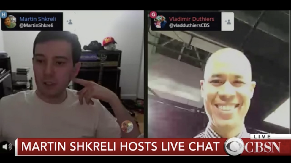 Check Out What Happens When CBS Journalist Joins Martin Shkreli's Live Video Chat 