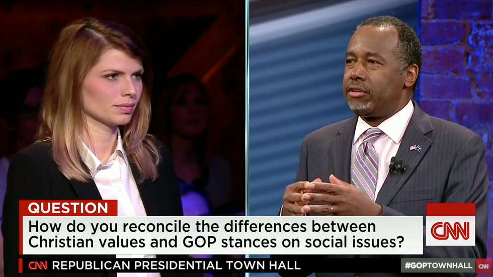 Ben Carson Launches Into a Nearly Two-Minute History Lesson During Live Town Hall When Voter Asks Him About GOP and the Poor