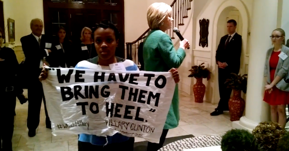Black Lives Matter Activist Infiltrates Private Hillary Clinton Event — Watch the Candidate’s Reaction to Being Confronted With Her 'Own Words\