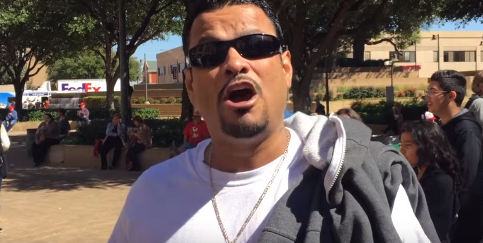 Hispanic Anti-Trump Protester Warns White Voters of the Consequences of Electing Trump: 'We Own Texas