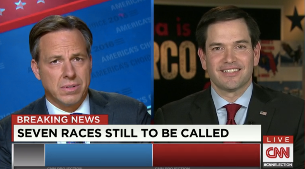 Watch Marco Rubio's Reaction When CNN Host Asks if He's in 'Denial' About 2016