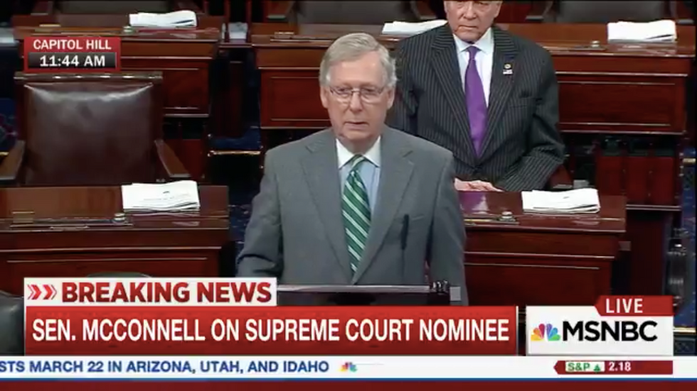 McConnell Stands by Vow to Block Obama's SCOTUS Nominee: 'Give the People a Voice